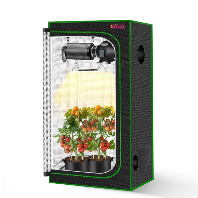 ATOUR 32â€x32â€x63â€ Grow Tent, Reflective 600D Mylar,Hydroponic Grow Tent with Observation Window and Floor Tray for Indoor Plant Growing - Image 1