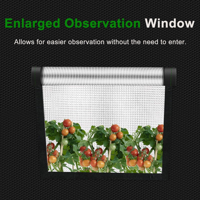ATOUR 32â€x32â€x63â€ Grow Tent, Reflective 600D Mylar,Hydroponic Grow Tent with Observation Window and Floor Tray for Indoor Plant Growing - Image 5