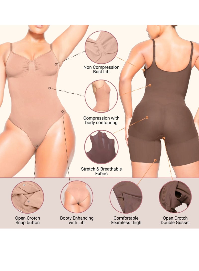 SKKULPT Shapewear Bodysuit for Women Tummy Control - Body Shaper for Women, Sculpting Tank Top MidThigh Shaper- Seamless Waist Slimming, Back Lifting - Image 2