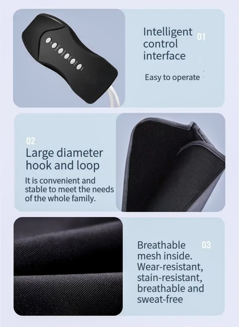 Generic Electric Air Pressure Full Leg Massager Foot Calf Thigh Feet Shiatsu Airbag Massage Compress Blood Circulation Muscle Relaxation And Tissue Pain Relief Rhythmic Compression 3 Modes and 6 Intensities For Gifts Mom Dad Great Health - Image 4