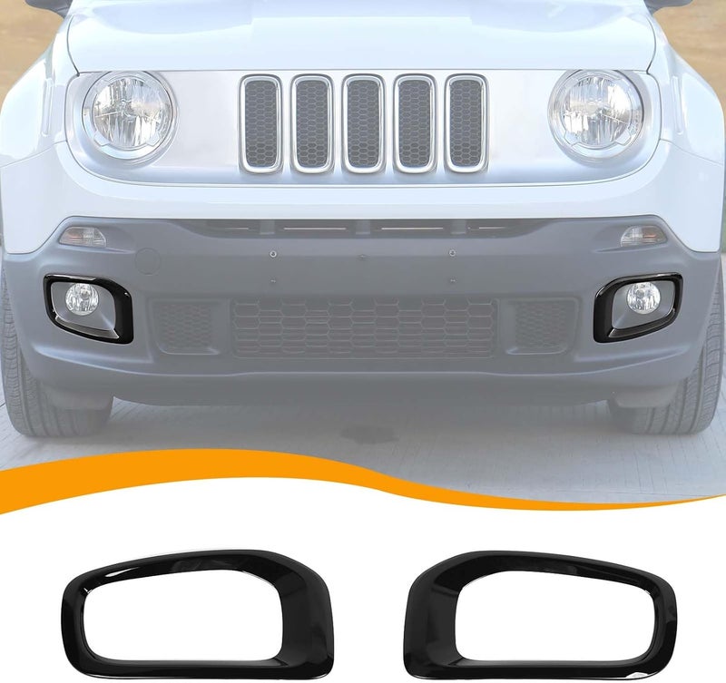 Hoolcar Front Fog Light Covers for Jeep Renegade 2016-2018 - Image 1