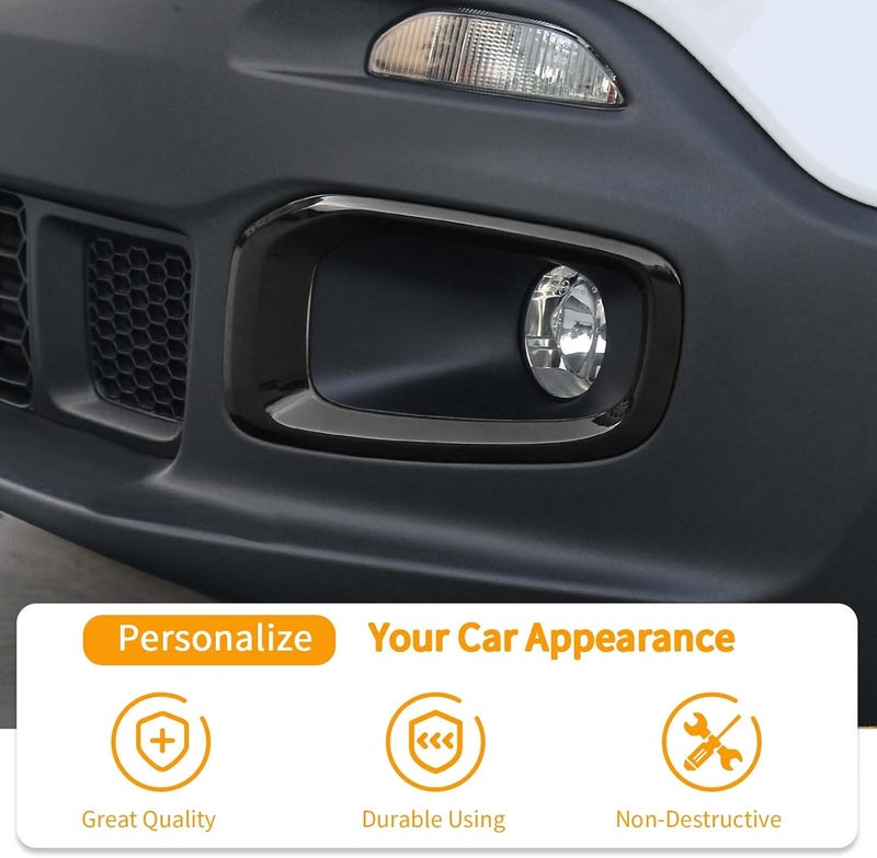 Hoolcar Front Fog Light Covers for Jeep Renegade 2016-2018 - Image 4