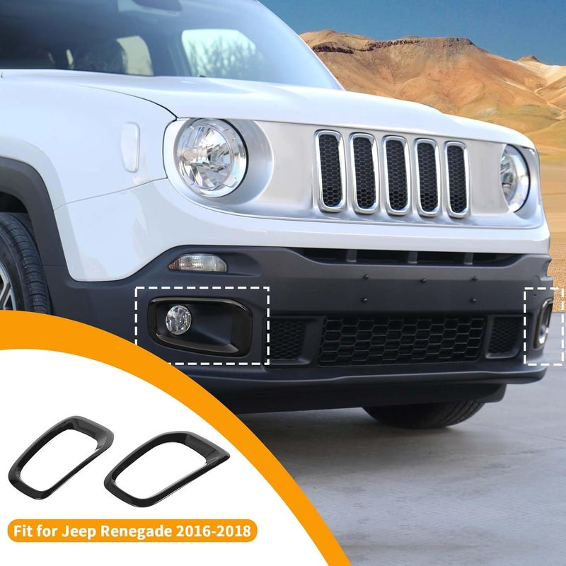 Hoolcar Front Fog Light Covers for Jeep Renegade 2016-2018 - Image 3
