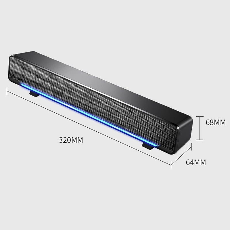 Sound Bars, Mini Speaker Stereo Subwoofer, Bass Surround Sound Box Wired, Music Player, with USB / 3.5 mm Audio Input for PC Laptop Smartphone Tablet MP3 MP4 - Image 4