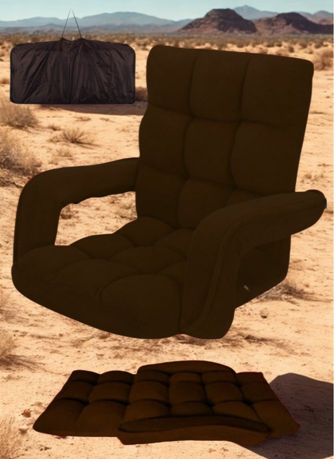 سمارت هوم كرسي أرضي قابل للطي فخم مبطن ومريح وناعم الملمس ، مقعد رحلات ،كرسي رياضي، كرسي خارجي وكرسي حديقة - Image 1