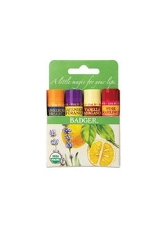 Organic Lip Balm 4 Sticks Gift Set Green Pack By Grafton International 24 Oz