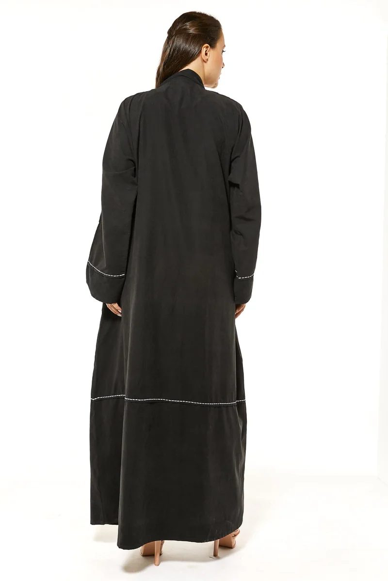 Moistreet  Embroidered Flared Sleeve Abaya for Women | Best Price UAE