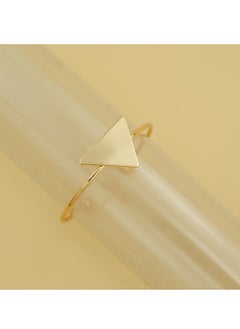 Generic Geometric Triangular Glossy Bracelet Women's Ball Beads Accessories Half Open Brass Metal Bracelet  - Image 3