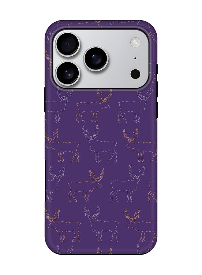 Tough Pro Magnetic Case for iPhone 17 Pro, Dual Layer hybrid PC + TPU Mobile Cover Matte - Purple Moose