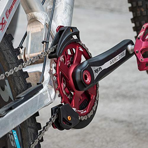 Funn Zippa DH Chain Guide, ISCG05 Interface, BSA Adapter Included, 32T-38T, Mountain Bike Chain Protector (Red) - Image 4