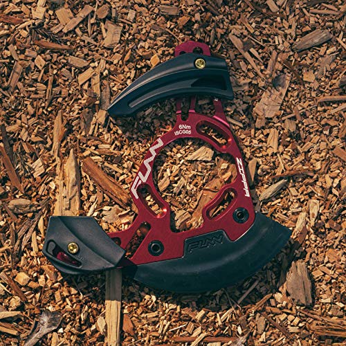 Funn Zippa DH Chain Guide, ISCG05 Interface, BSA Adapter Included, 32T-38T, Mountain Bike Chain Protector (Red) - Image 2