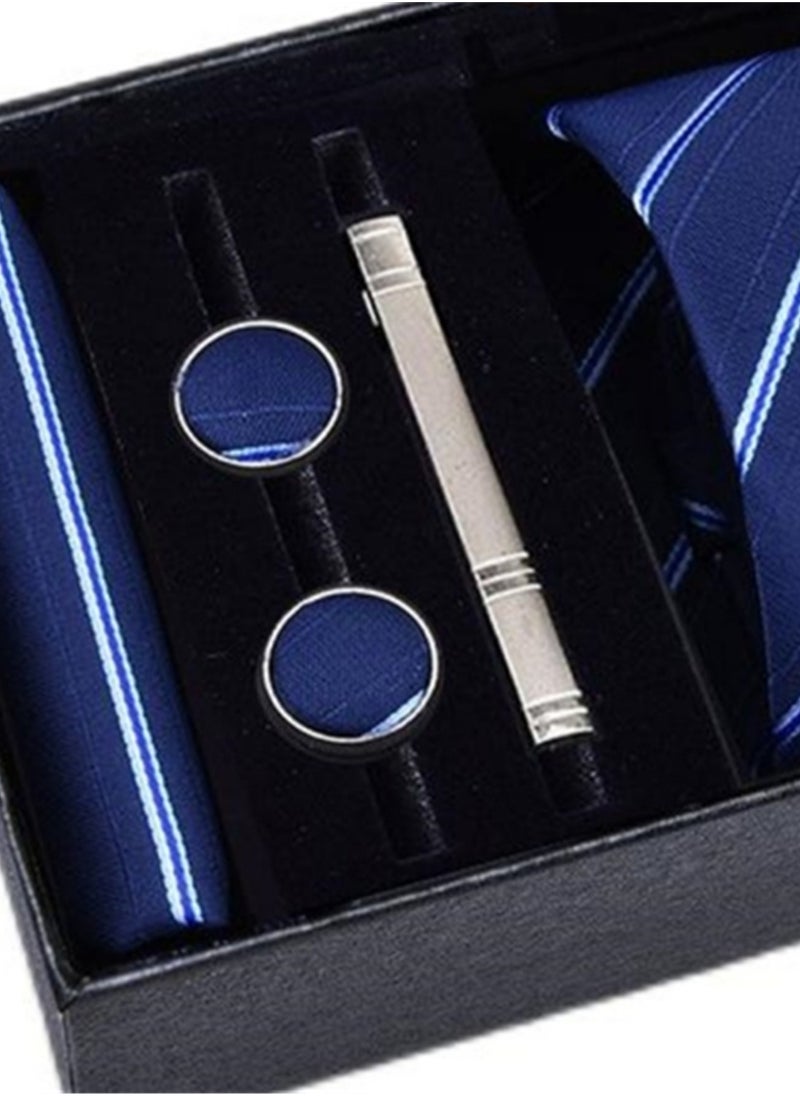Generic - 5 Pcs Men's Tie Square Scarf Cufflinks Tie Clip Business Men's Trendy Suit - Image 1