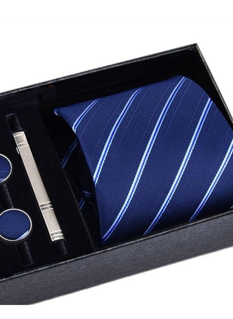 Generic - 5 Pcs Men's Tie Square Scarf Cufflinks Tie Clip Business Men's Trendy Suit - Image 1