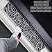 Naxizo 4pcs Topographic Topography Map Exploration Discover Carbon Fiber Car Door FrontRear Sill Plate Protectors Reflective Sticker Decorative Door Entry Guard Door Threshold Scratch Pad Film - Image 2