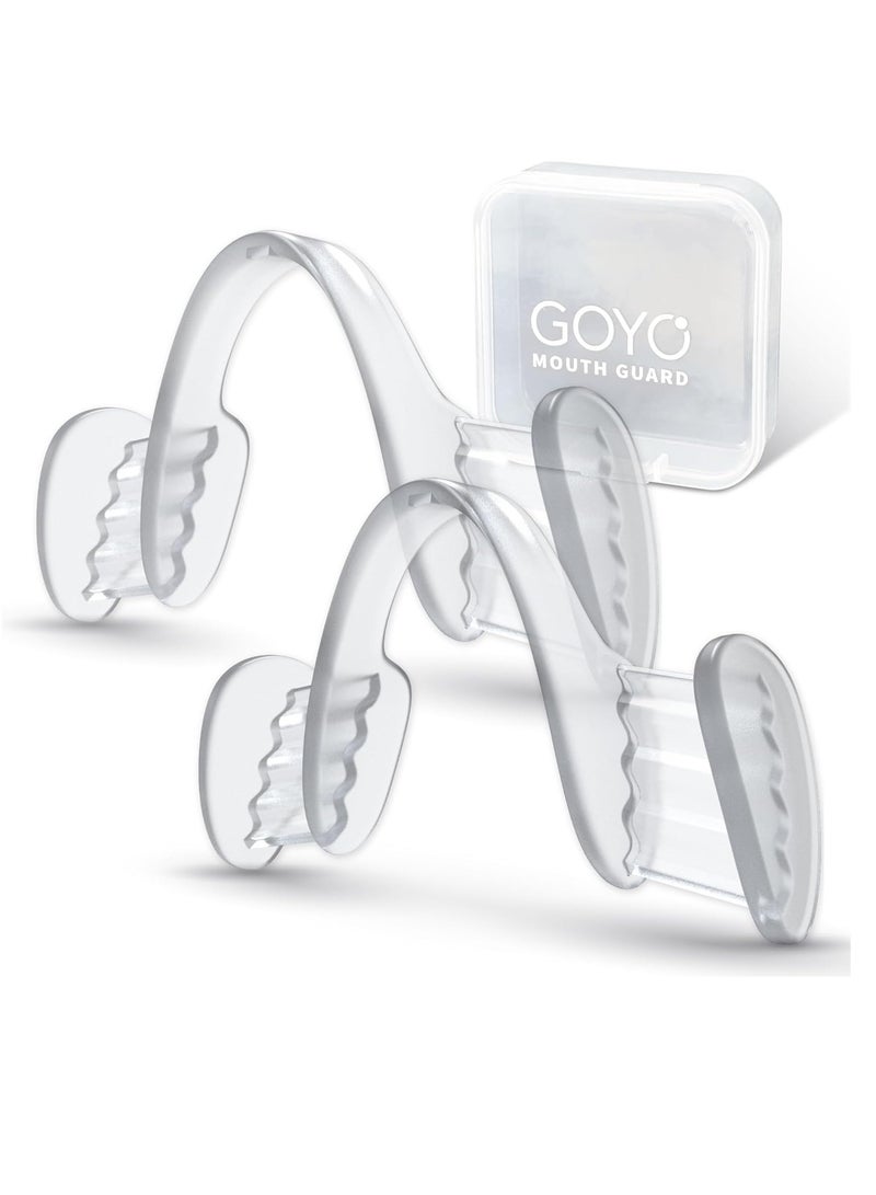 GOYO Mouth Guard for Grinding and Clenching Teeth at Night, Sleep Night Guard, Grinding Protection, Clenching Protection, Teeth Bruxism Mouth Piece with Travel Hygiene Case (2set) (1set) - Image 1
