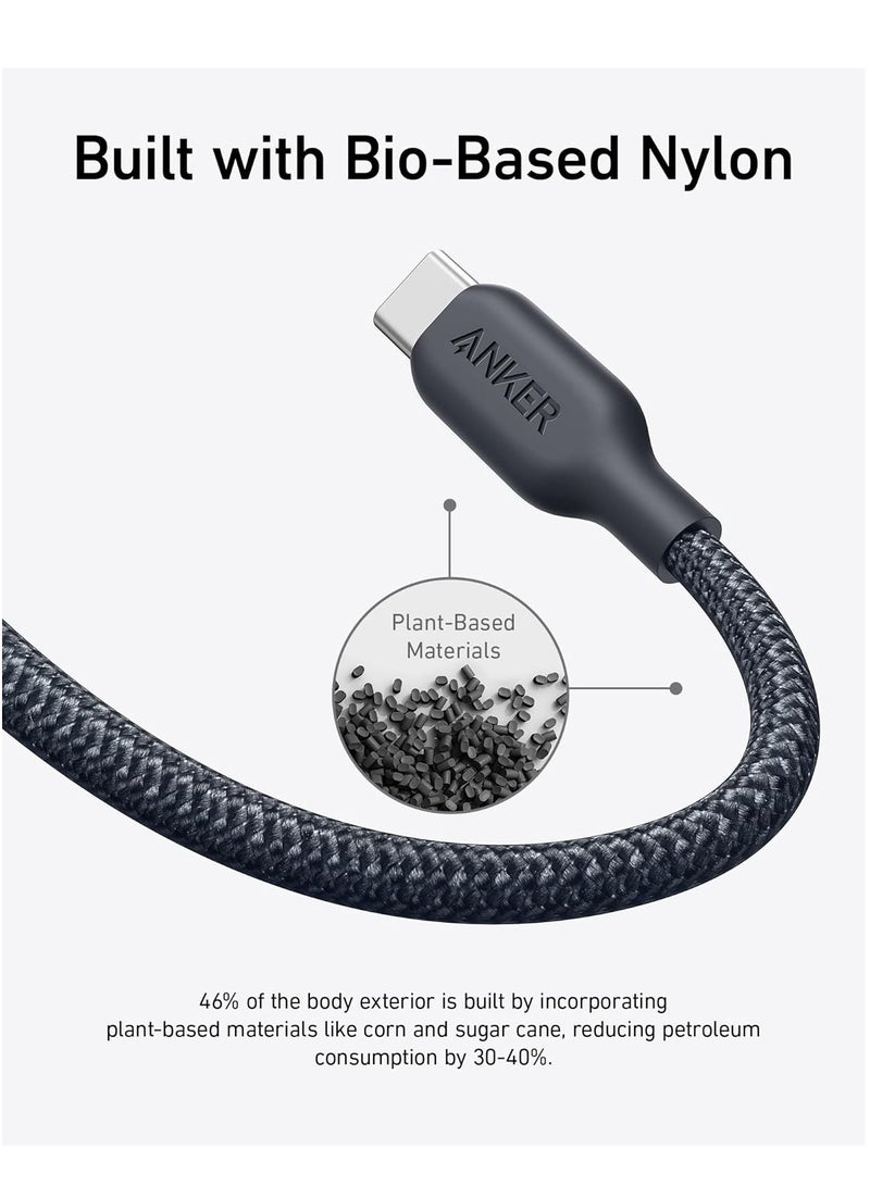 Anker USB C To C Cable (240W, 3 ft), Bio-Braided Fast Charge Cable For iPhone 15/15 Pro, MacBook Pro 2020, iPad Pro 2020, iPad Air 4, Samsung Galaxy S23+/S23 Ultra - Image 3