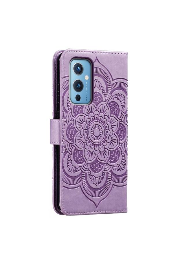 S-TOP Case For OnePlus 9 Sun Mandala Embossing Pattern Phone Leather Case - Image 3