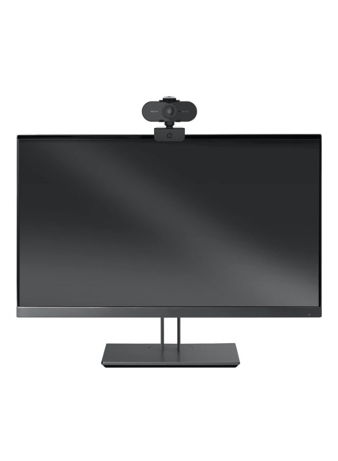 DICOTA Webcam PRO Plus Full HD 1080P | Plug & Play USB 2.0 Webcam with Built-in Microphone (5m Range) | 360° Rotating Lens, Privacy Cover, Auto White Balance | Compatible with Windows/Mac/Skype/Zoom | Black - Image 4