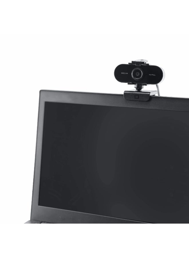 DICOTA Webcam PRO Plus Full HD 1080P | Plug & Play USB 2.0 Webcam with Built-in Microphone (5m Range) | 360° Rotating Lens, Privacy Cover, Auto White Balance | Compatible with Windows/Mac/Skype/Zoom | Black - Image 3