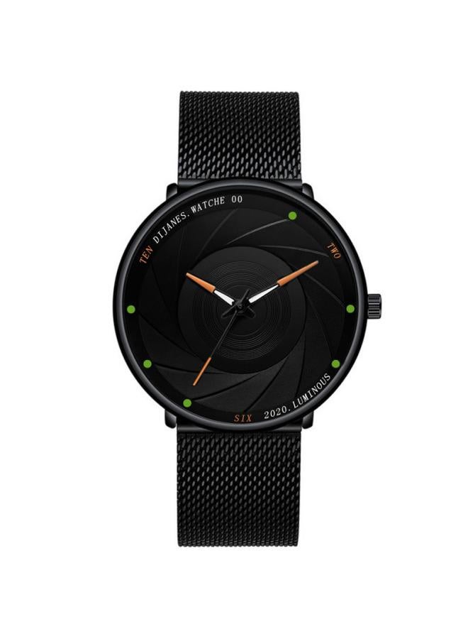 Dijanes Explosions Fashion Luminous Men's Mesh Belt Watch Men's Business Belt Quartz Watch Student Watch