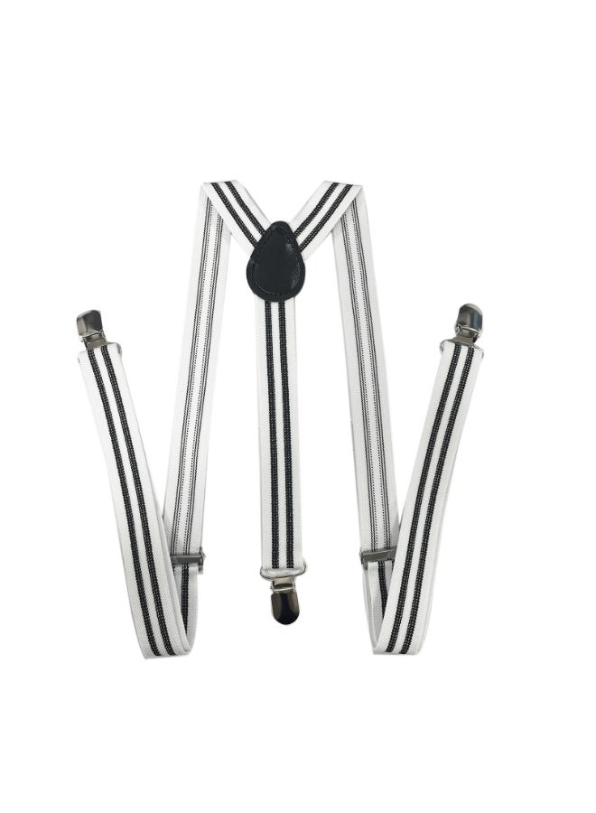 Men Stripe Adjustable Y Strong Clips Suspenders Perfect For Both Casual Formal (WB) - Image 1