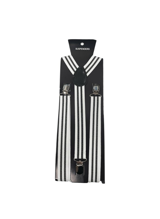 Men Stripe Adjustable Y Strong Clips Suspenders Perfect For Both Casual Formal (WB) - Image 2