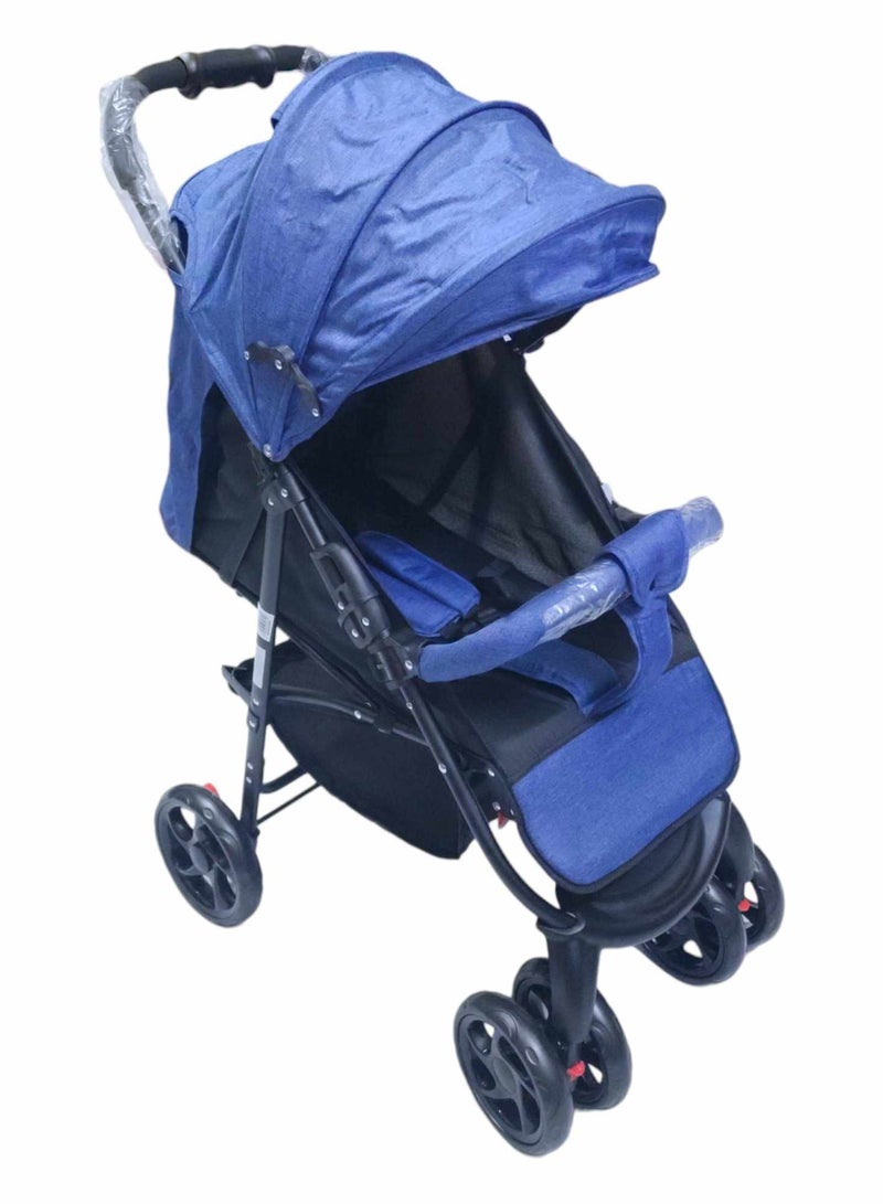 Baby Stroller Pram Adjustable Position Seat Fully Rotating Wheels for Newborn - Image 3