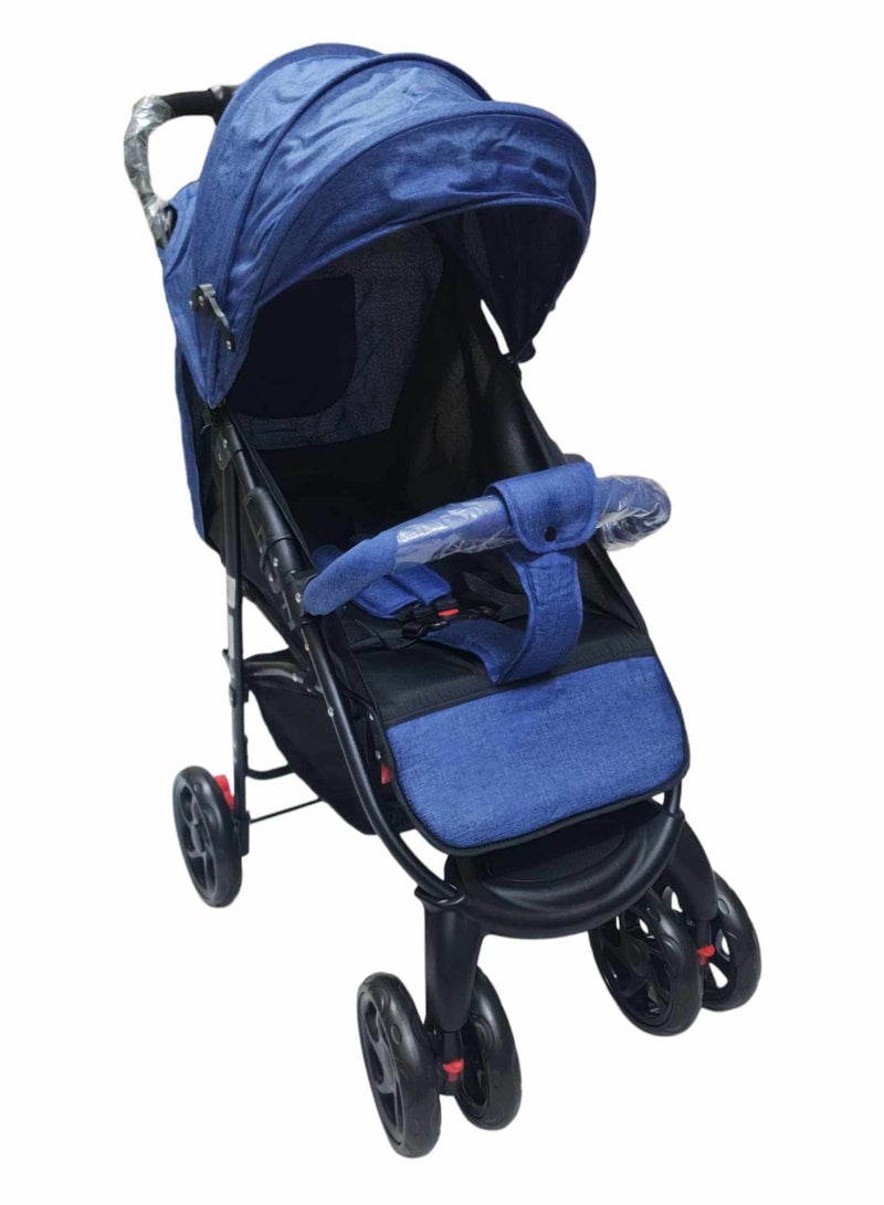 Baby Stroller Pram Adjustable Position Seat Fully Rotating Wheels for Newborn - Image 4