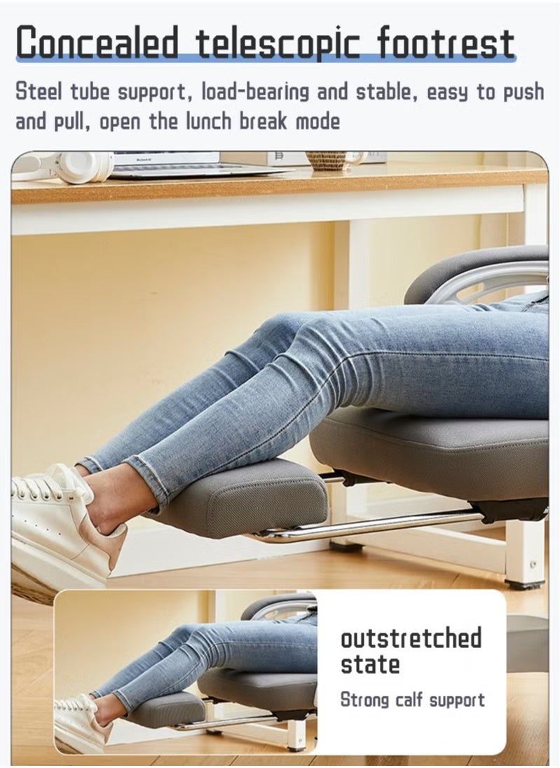 Arabest - Office Chair, Comfortable Ergonomic Swivel Computer Chair, Breathable Mesh Office Chair, Lumbar Support Task Chair with Wheels and Flip-Up Armrests, Height Adjustable, Suitable for Office or Home Use - Image 1
