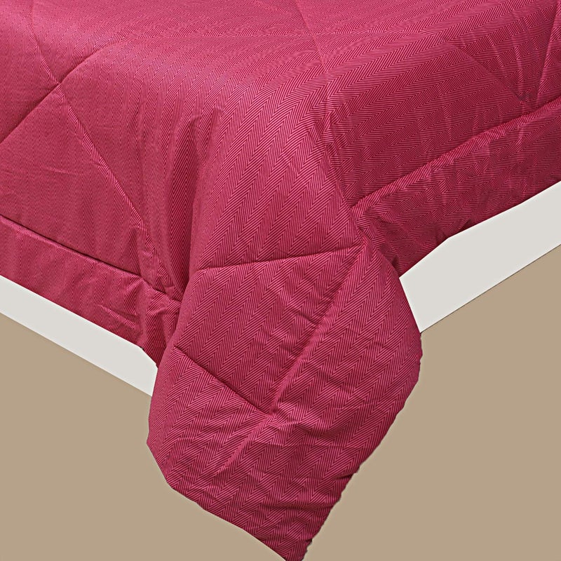 Kuber Industries Microfibre Printed Reversible Comforter, Double (Beige and Magenta, 200 GSM) - CTKTC22211 - Image 4