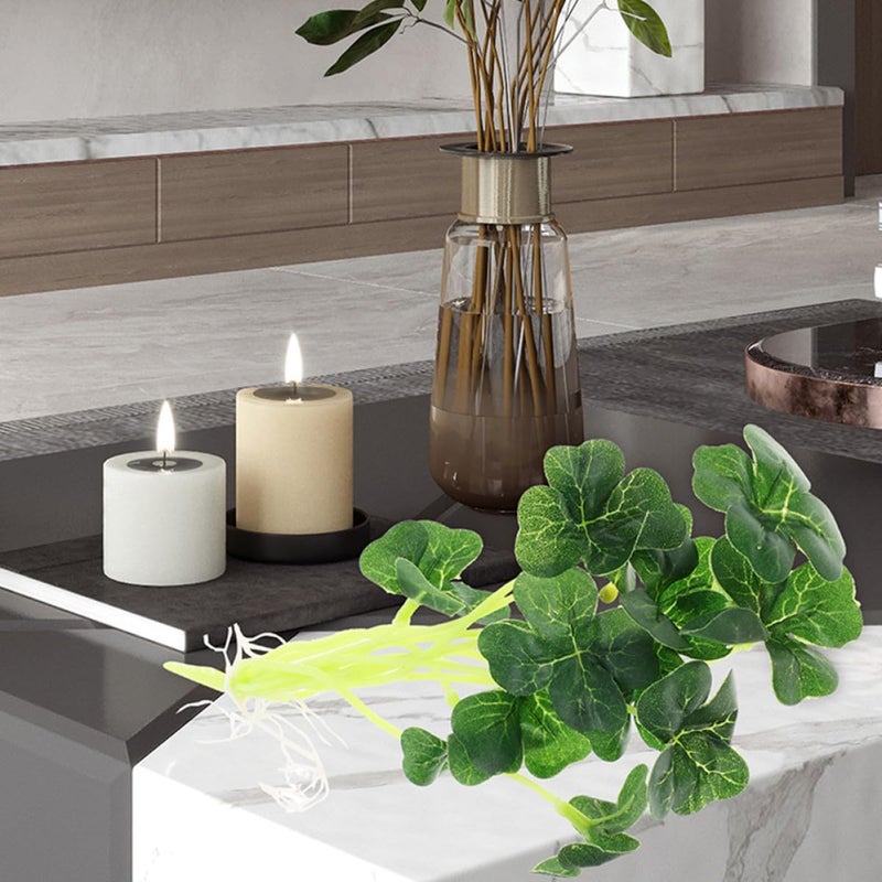 4pcs Artificial Silk Leaves Stems Small Leaf Faux Greenery for Flower Arrangement Home Wedding Table Decor - Image 5