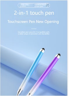 Occuwzz Five pack, 2-in-1 stylus and ballpoint pen, compatible with Apple, Android, tablets/all touch devices, for drawing, clipping, office notes, with two discs  - Image 4