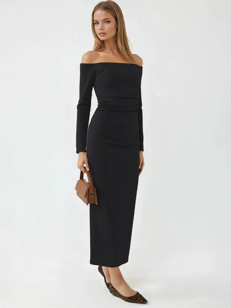 Busem BUSEM Off-Shoulder Bodycon Maxi Dress