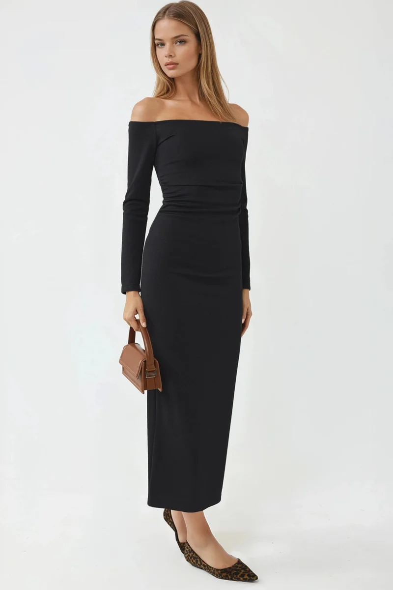 Busem BUSEM Off-Shoulder Bodycon Maxi Dress