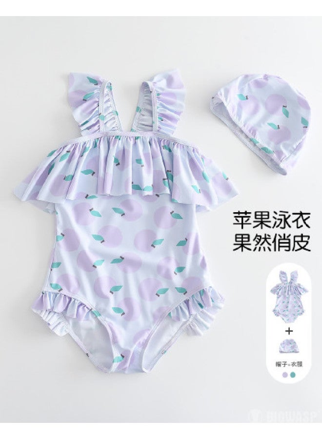 Bumblebee girls' Swimsuit One-piece With Triangle Cut, Skirted Design, Ruffle Trim, And Tank Top Style For Teens - Image 1