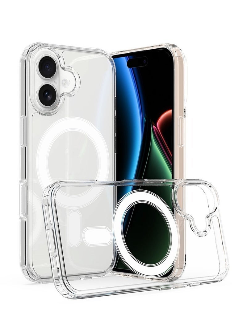 Raxoom Apple iPhone 17 5G 2025 Magnetic Case, Slim Transparent Flexible TPU Shockproof Magsafe Back Phone Case (MCTPTN) - Clear - Image 1