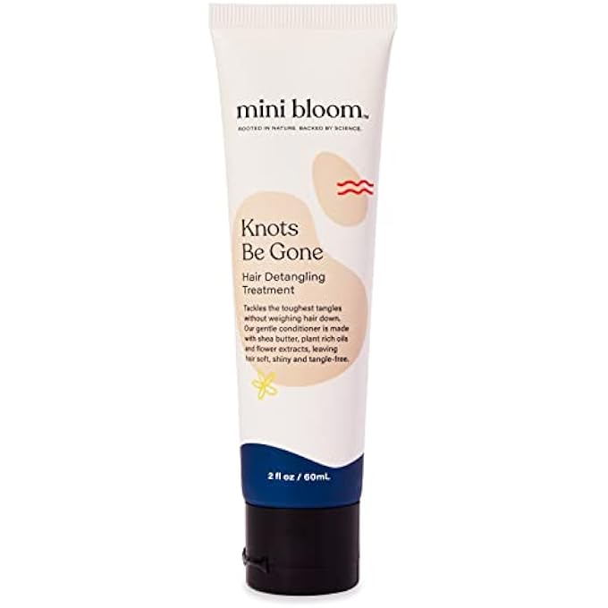 Mini Bloom KNOTS BE GONE DETANGLING CONDITIONER TREATMENT | DETANGLER BABY & KID SAFE | MADE W/ SHEA BUTTER, PLANT RICH OILS & FLOWER EXTRACTS | LEAVES HAIR SOFT, SHINY, MANAGEABLE & TANGLE-FREE - Image 1