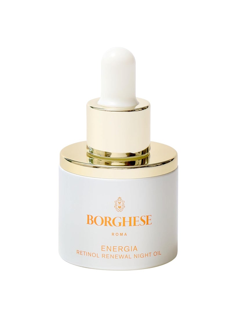 Borghese Borghese ENERGIA Retinol Renewal Night Oil - Granactive Retinoid 1% Face Oil for Anti-Aging & Skin Texture with Sea Buckthorn Oil, for All Skin Types 