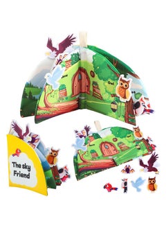 Y&D Cross-border Ringing Paper Tearing Books Can Bite Enlightenment Infant Cloth Books Early Education 0-1 Years Old Baby 3-6 Months Educational Toys-Flying Animals  - Image 1