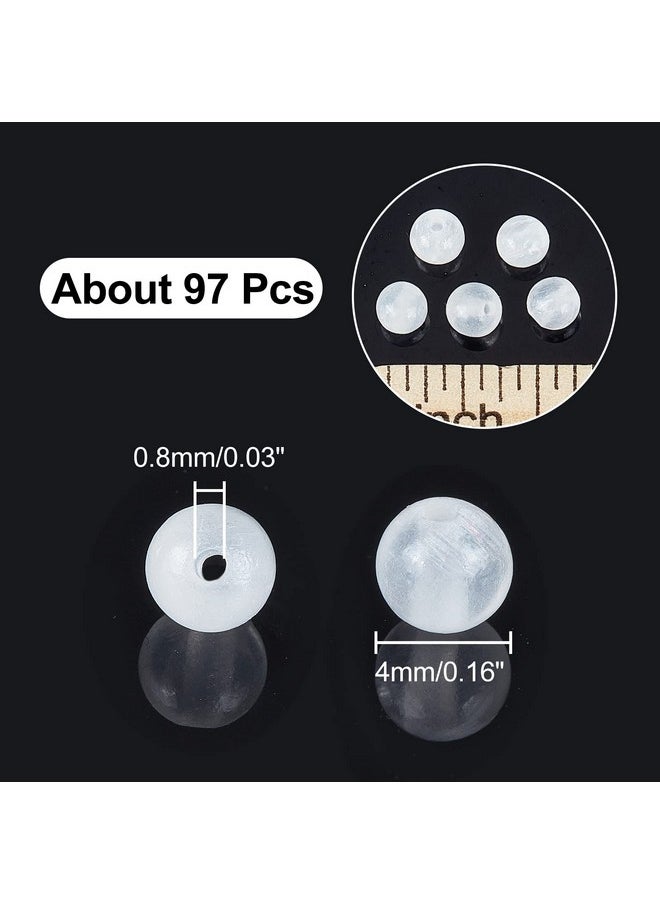 CHGCRAFT - 91Pcs 4Mm Natural Selenite Beads Stands Round Loose Beads For Bracelet Jewelry Making, 1Strand 15.7Inch, White - Image 1