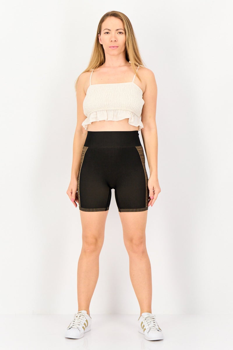 FOREVER 21 Women Textured Basic Shorts, Multicolor - Image 3