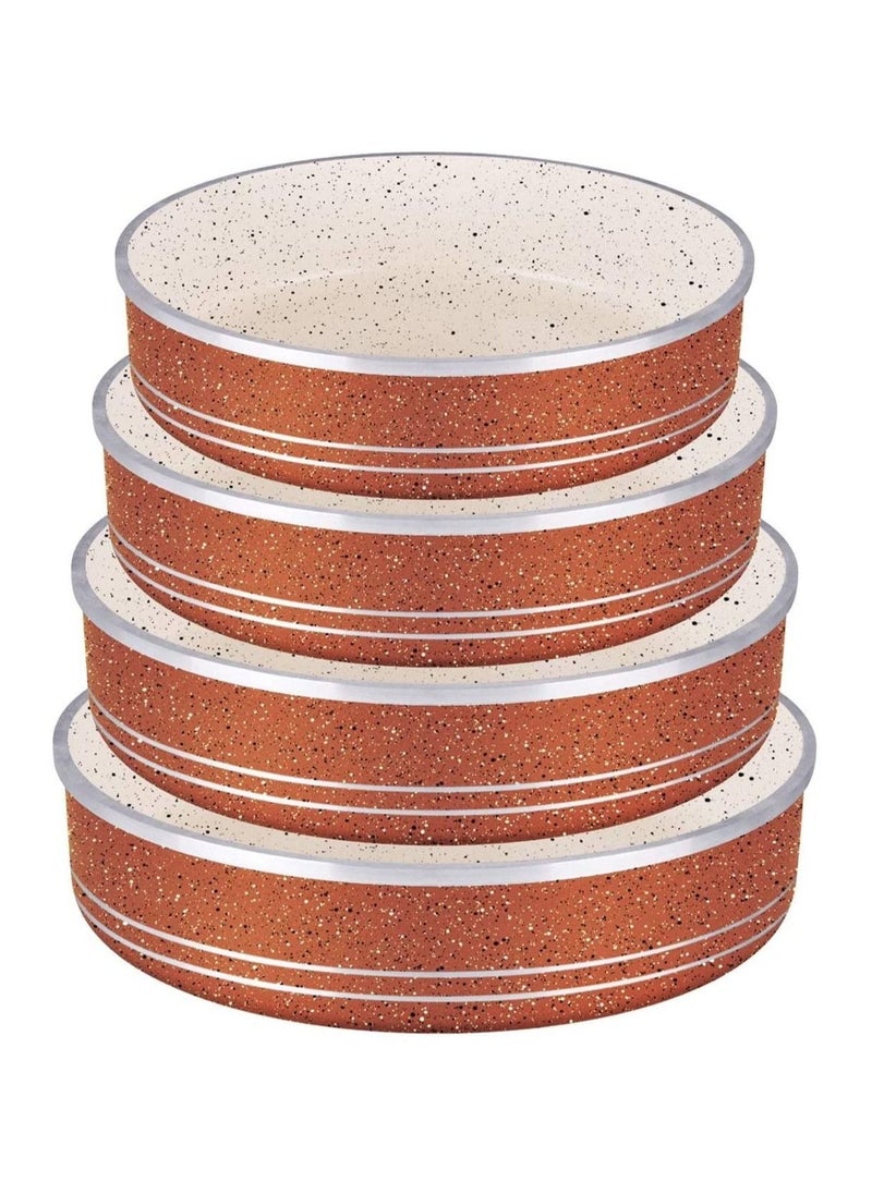 DESSINI 4-Piece Bakeware Pan Set Brown Pan 1 (1x24), Pan 2 (1x26), Pan 3 (1x28), Pan 4 (1x30)cm  - Image 2