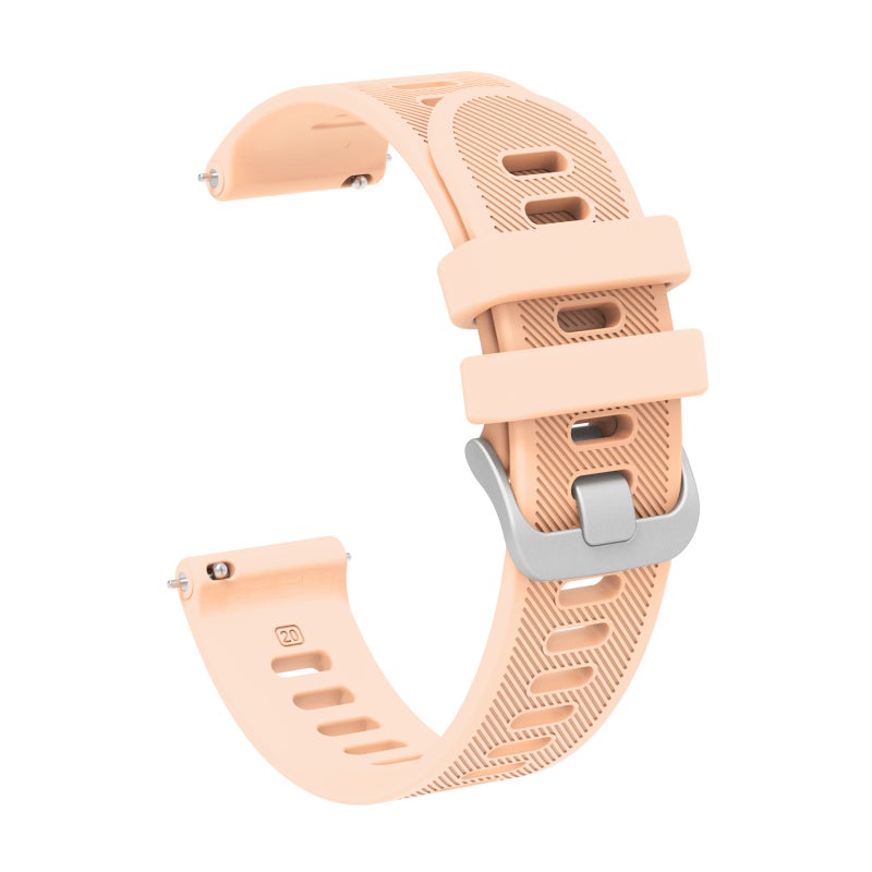 S-TOP For Garmin Venu 2 Plus 20mm Silicone Twill Watch Band(Sand Pink) - Image 2