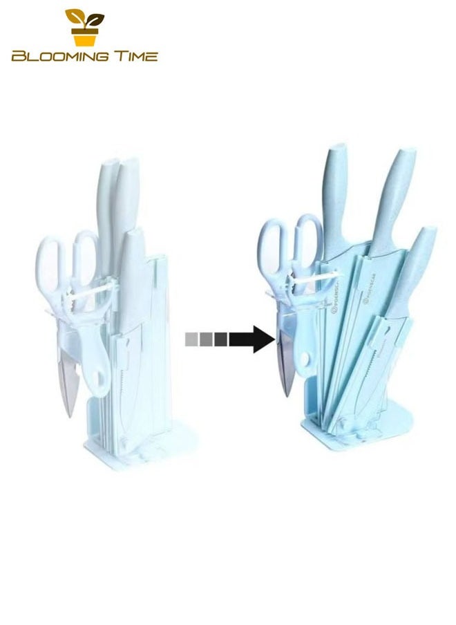 7-piece kitchen tool set-knives Blue