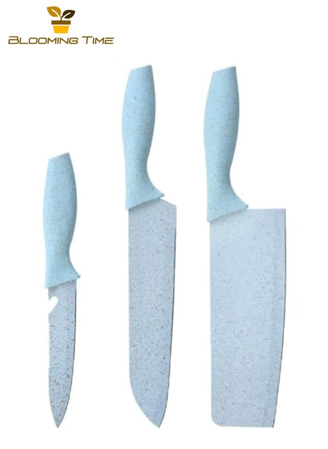 7-piece kitchen tool set-knives Blue