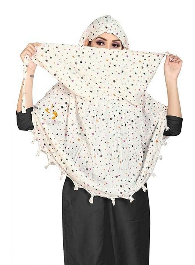 Shree Ashapura Textiles Soft Cotton Long Scarf Cum Mask Scarves Reusable for Vehicle Driver Star Printed Design Stoles Universal Size For Girl & Women Cool Breathable Sun Protection (Multi Design) - Image 2