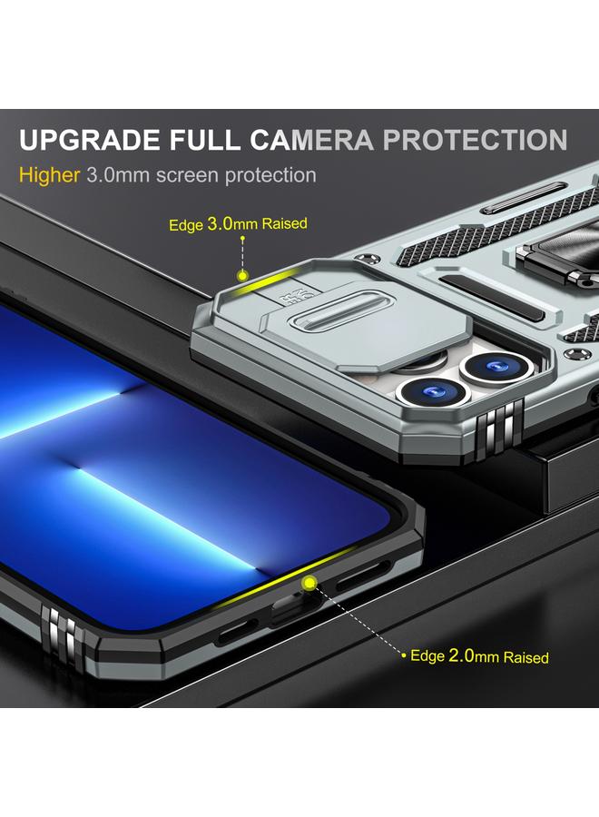 اس-توب جراب لهاتف iPhone 12 Pro Max Armor PC + TPU Camera Shield جراب هاتف - Image 3