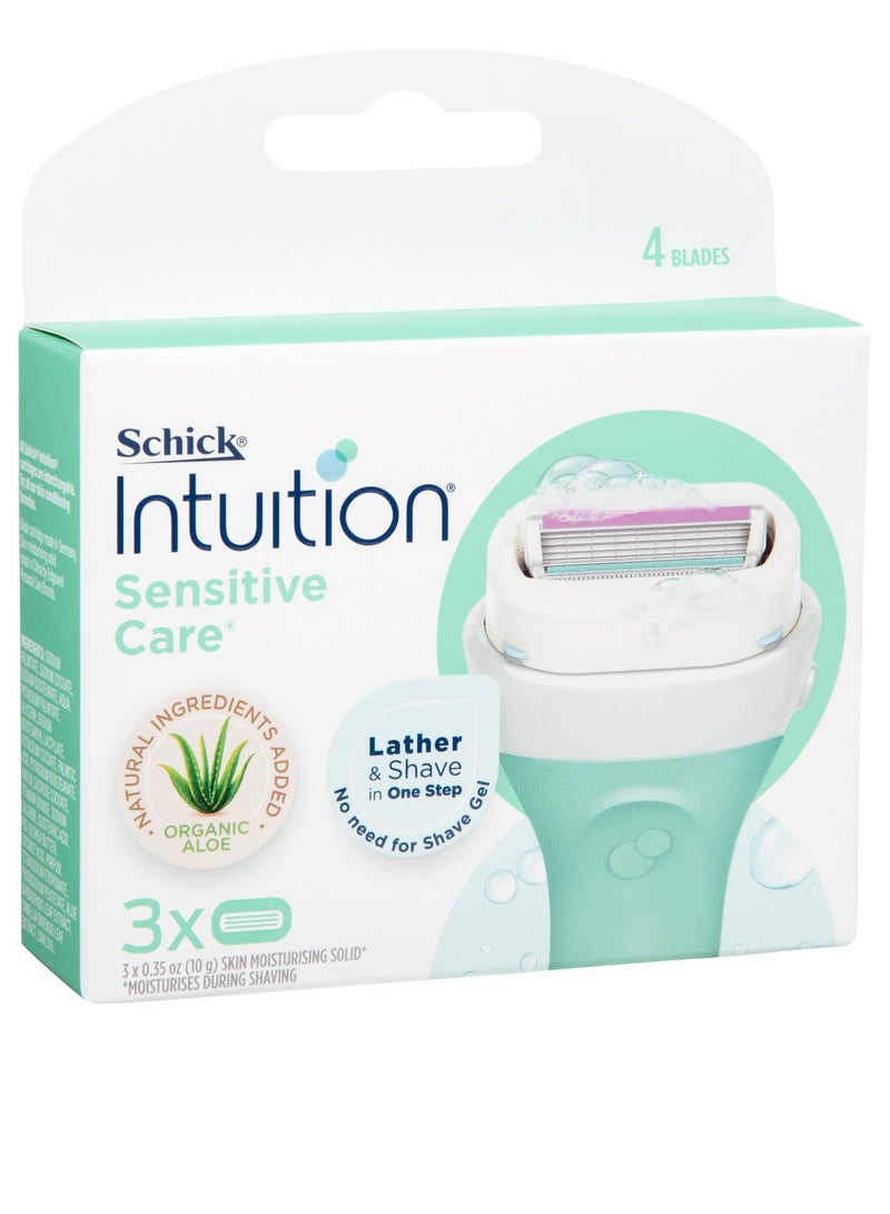 schick Intuition 2 Sensitive Care Set, White and Green - Image 1