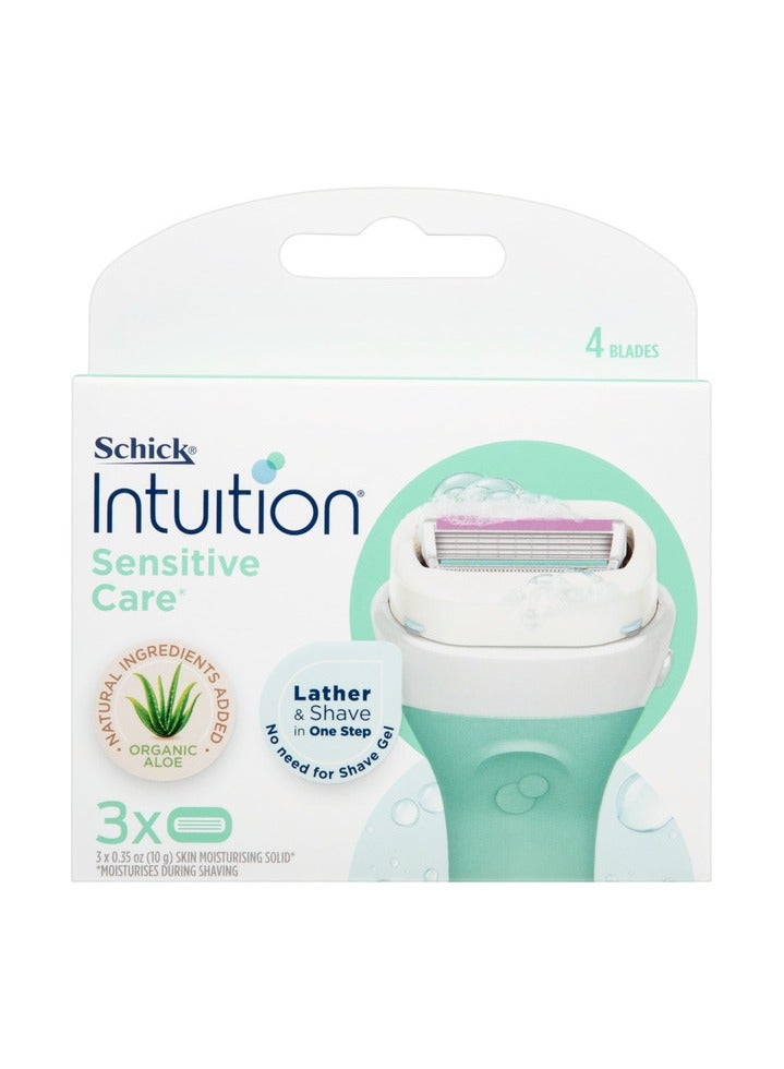 schick Intuition 2 Sensitive Care Set, White and Green - Image 2