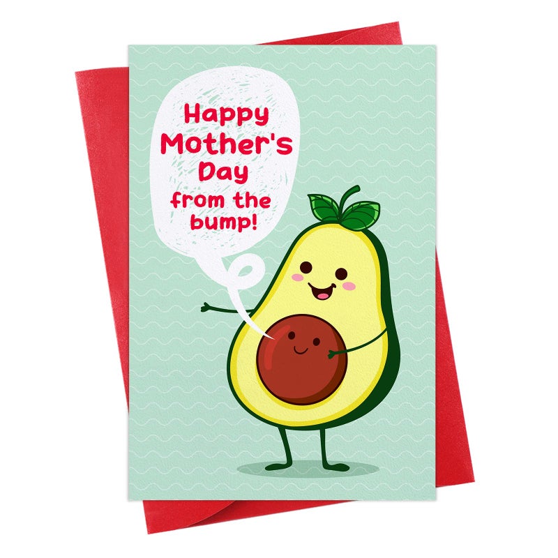 FLYAB Expecting Mothers Day Gifts - Funny First Mothers Day Card with Envelope from the Bump First Pregnancy Gift for New Mom To Be Expecting Mom Daughter Wife - Image 1